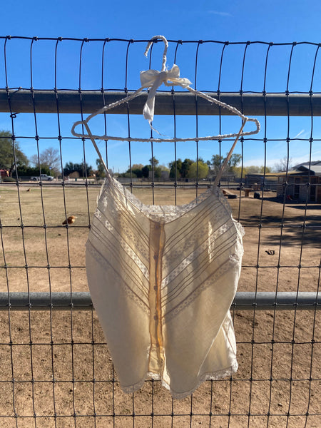 80s “Barbizon” Ivory Cotton Camisole