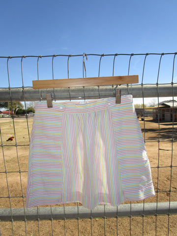 70s-80s “Top Speed” Pastel Colorful Mini Skirt