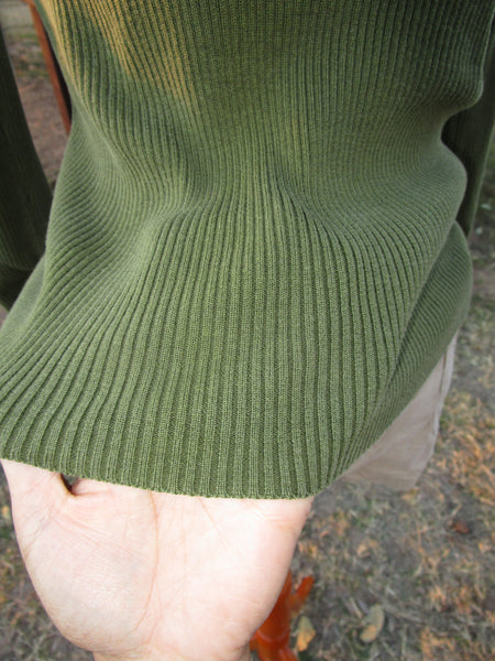 90s-2000s “Clio” Army Green Ribbed Top.