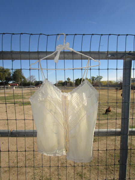 80s “Barbizon” Ivory Cotton Camisole