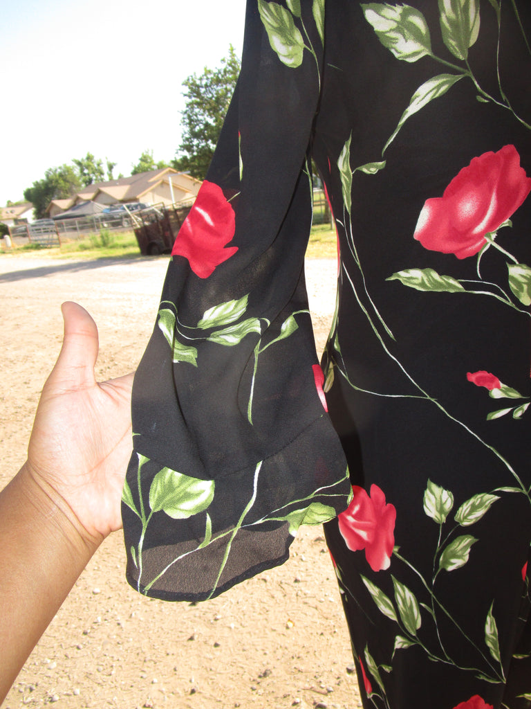 jonathan martin maxi dress 90s 'Jonathan Martin.com' Rose Maxi Dress EarthWindandVintage