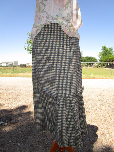 80s Italian Wool Maxi Skirt.