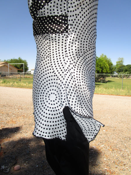 90s Black & White Polka-dot Top.