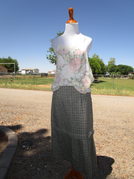 80s Italian Wool Maxi Skirt.