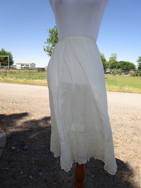 Edwardian Cotton Slip Skirt.