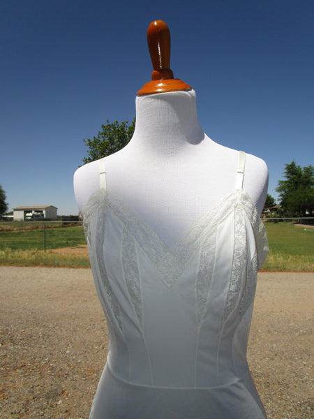 80s ‘Edwardian style’ Ivory Slip Dress.