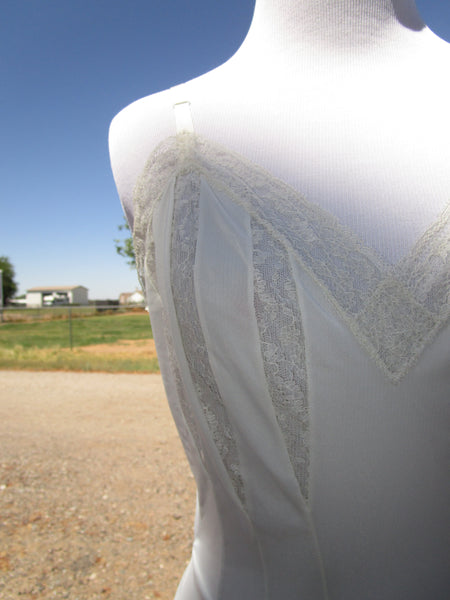 80s ‘Edwardian style’ Ivory Slip Dress.