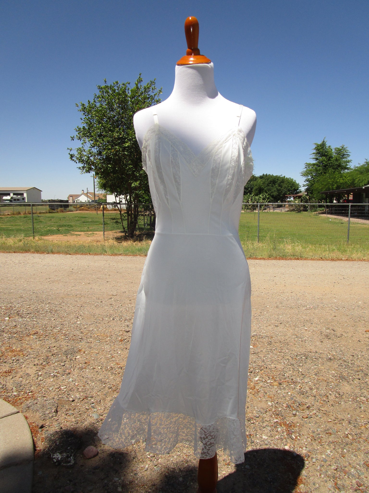 80s ‘Edwardian style’ Ivory Slip Dress.