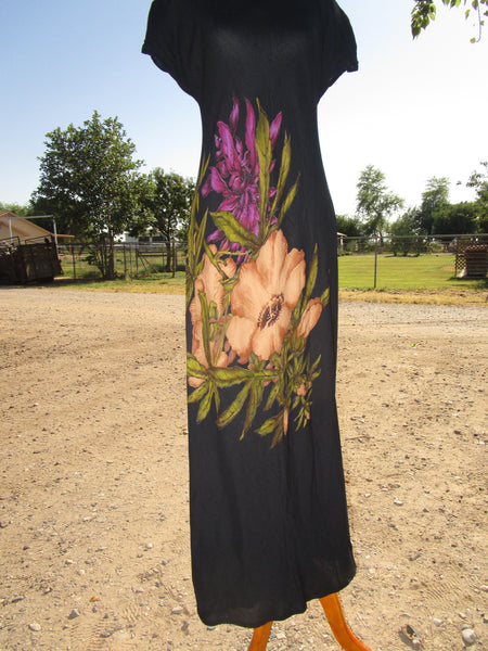 80s Floral ‘Carole Little’ Maxi Dress