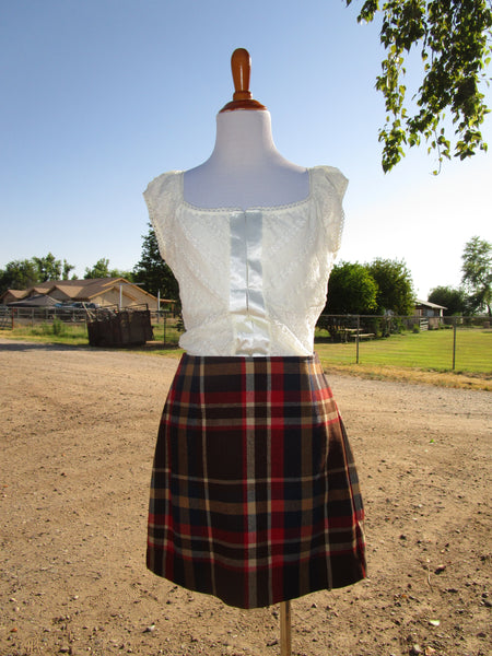 90s Plaid Mini Skirt