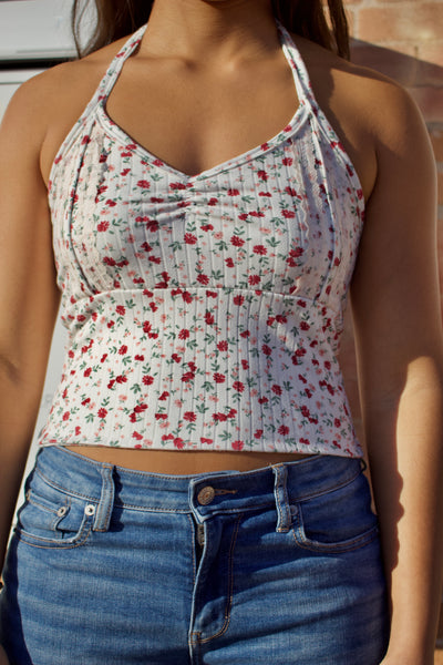 “Darla” Floral Halter Top.