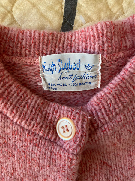 60s “High Styled Knit Fashions” Pink Sweater.